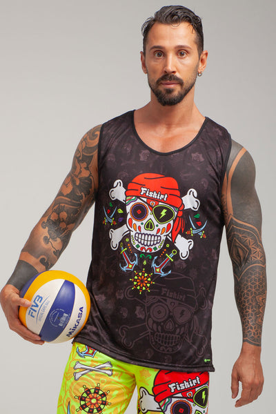 FlatMuertos Fitness Tank Top - Black