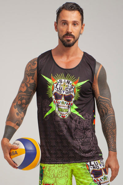 FlatMuertos Fitness Tank Top - Black