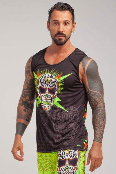 FlatMuertos Fitness Tank Top - Black