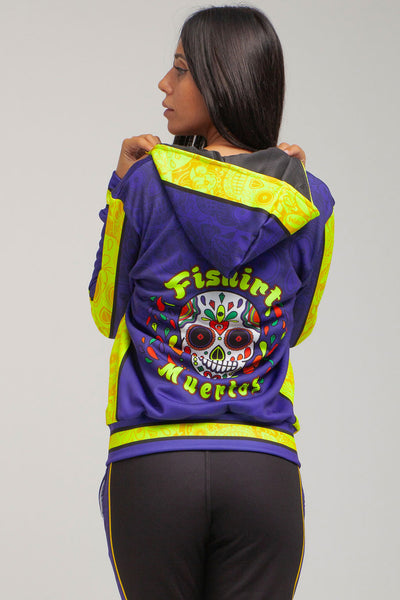 Muertos hooded zip sweatshirt