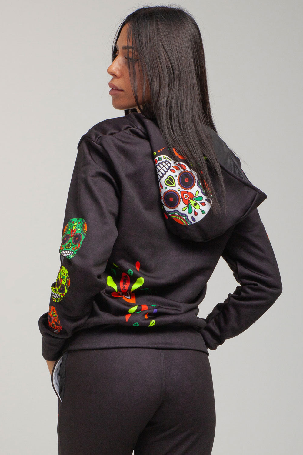 Muertos hooded zip sweatshirt