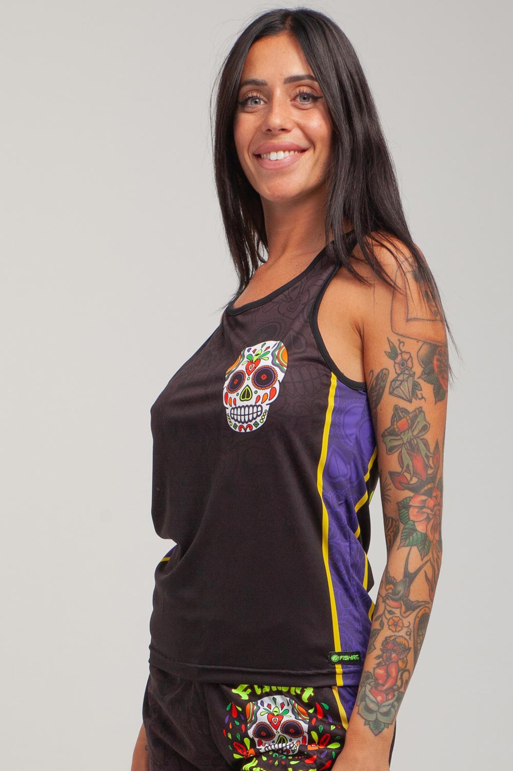 FlatMuertos Fitness Tank Top - Black