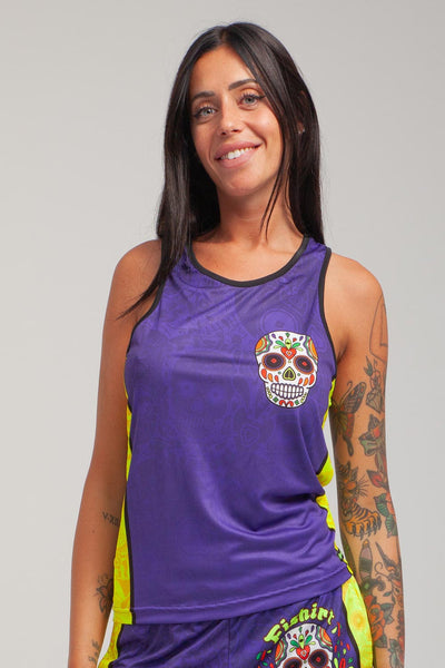 Camiseta sin mangas FlatMuertos Fitness - Negro