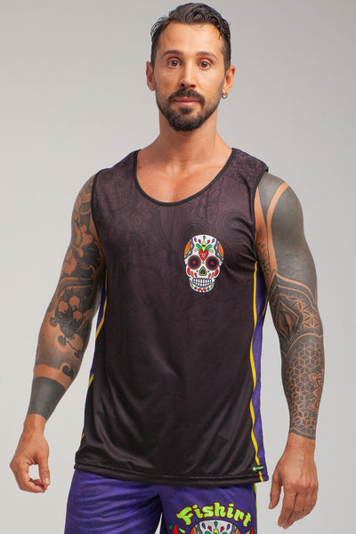 FlatMuertos Fitness Tank Top - Black