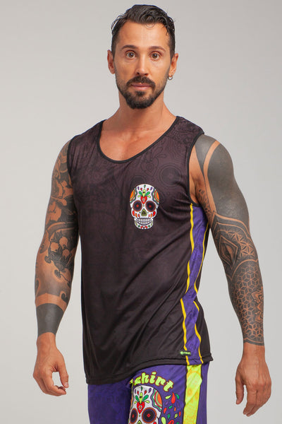 FlatMuertos Fitness Tank Top - Black