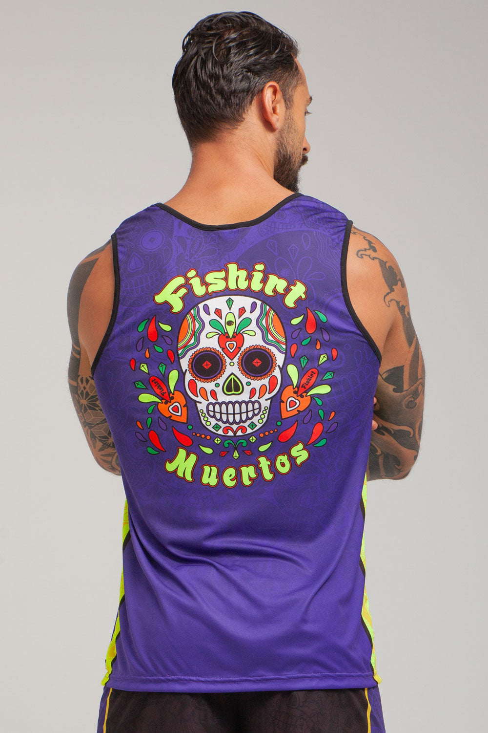 Camiseta sin mangas FlatMuertos Performance - Negro