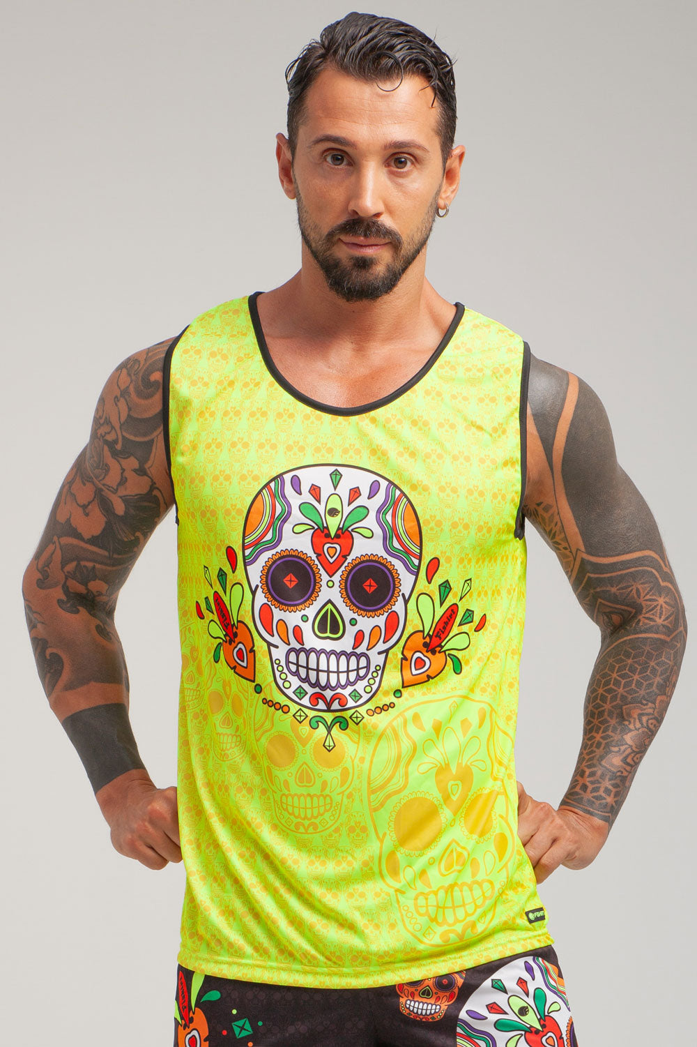 Camiseta sin mangas Muertos Performance - Amarillo