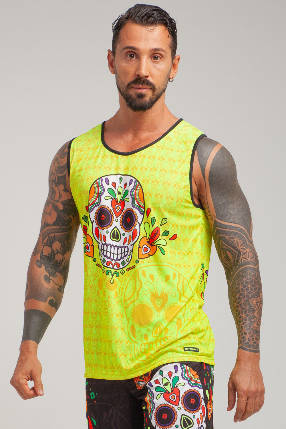 Muertos Fitness Tank Top - Yellow