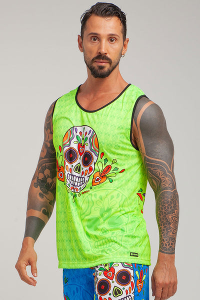 Camiseta deportiva sin mangas Muertos - Amarillo