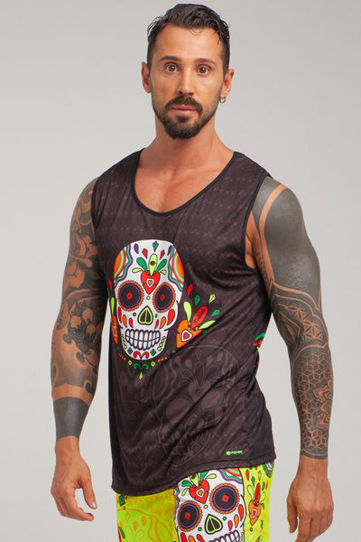 Muertos Fitness Tank Top - Black