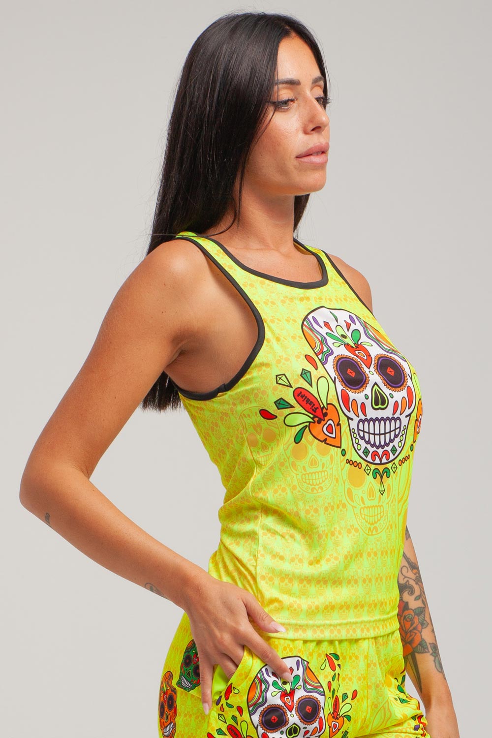 Canotta fitness Muertos - Giallo