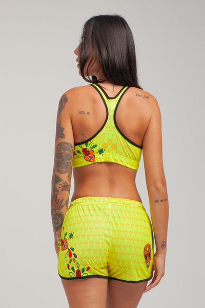 Short con tasche Muertos Giallo