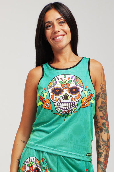 Camiseta sin mangas Muertos Fitness - Negro