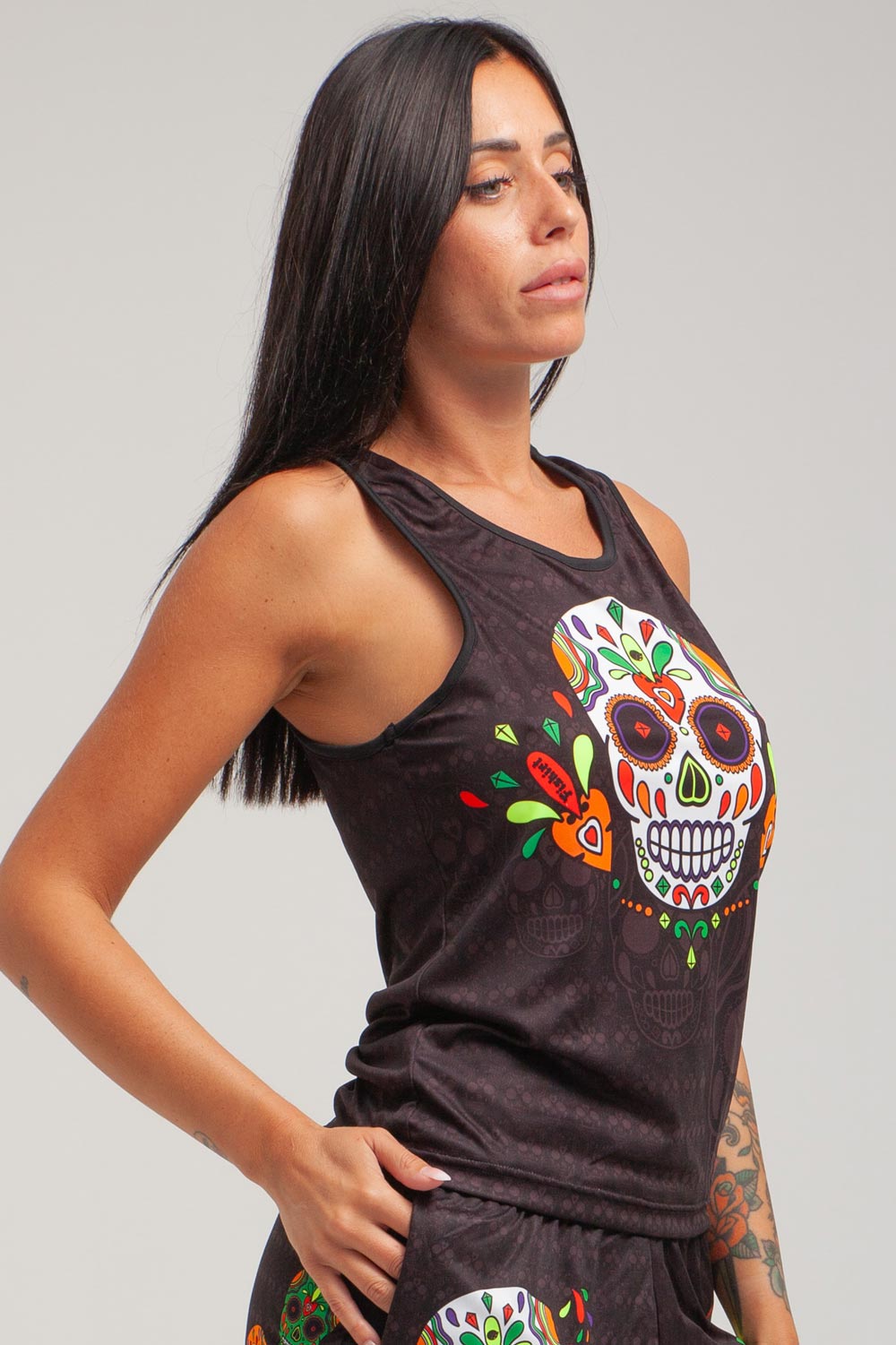 Muertos Fitness Tank Top - Black